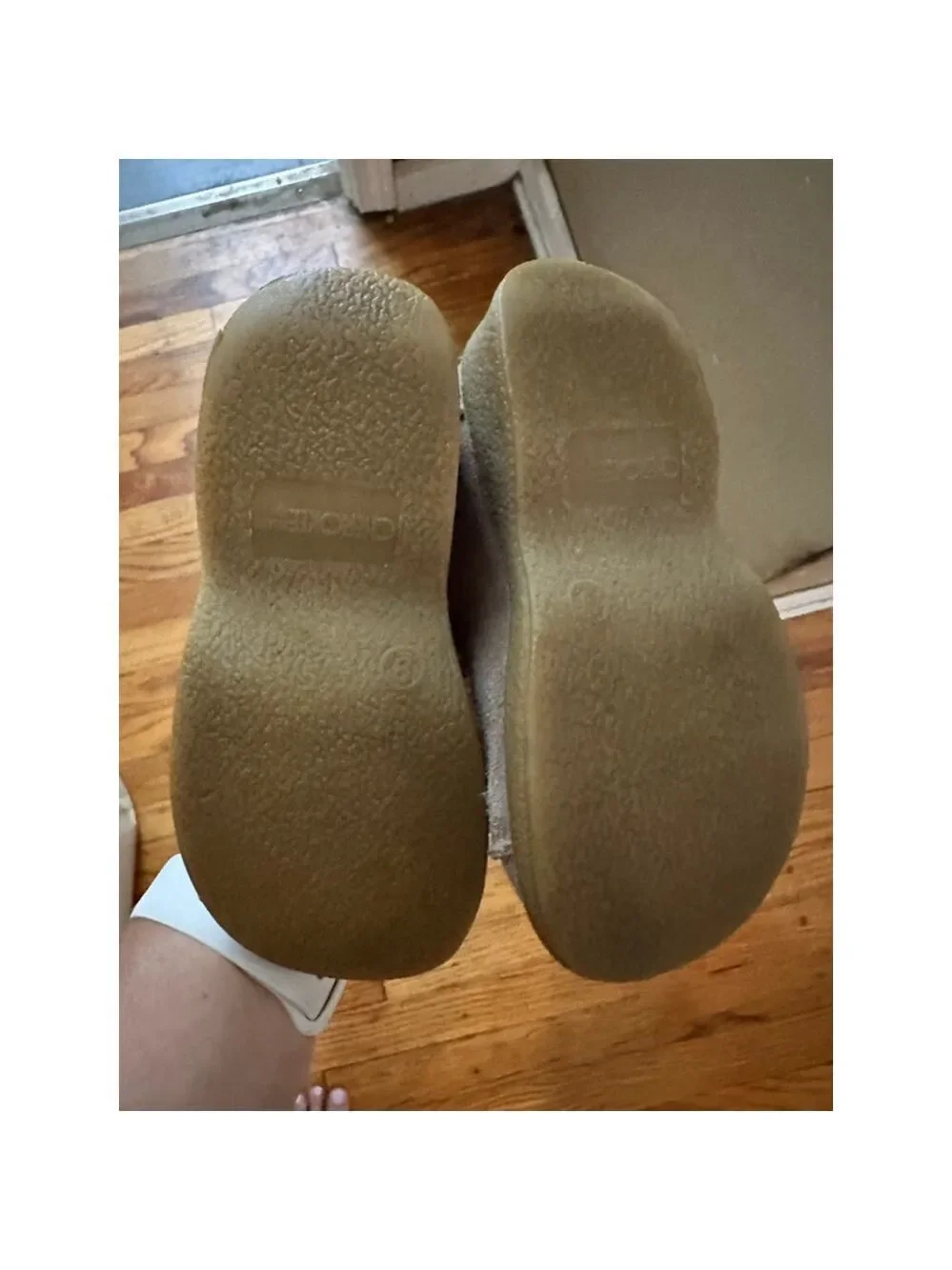 Cherokee Beige Suede Mary Jane Dress Shoes Size 9 Toddler Girls